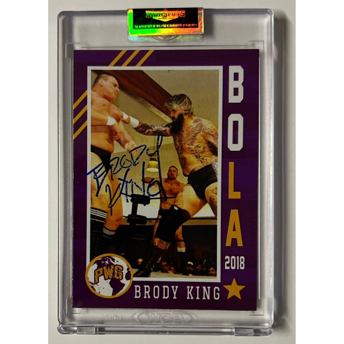 Brody King - Official PWG Bola 2018 Trading Card - Autographed