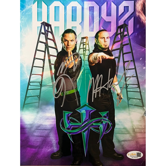 The Hardy Boyz 8x10 Metallic Poster - JSA Autographed