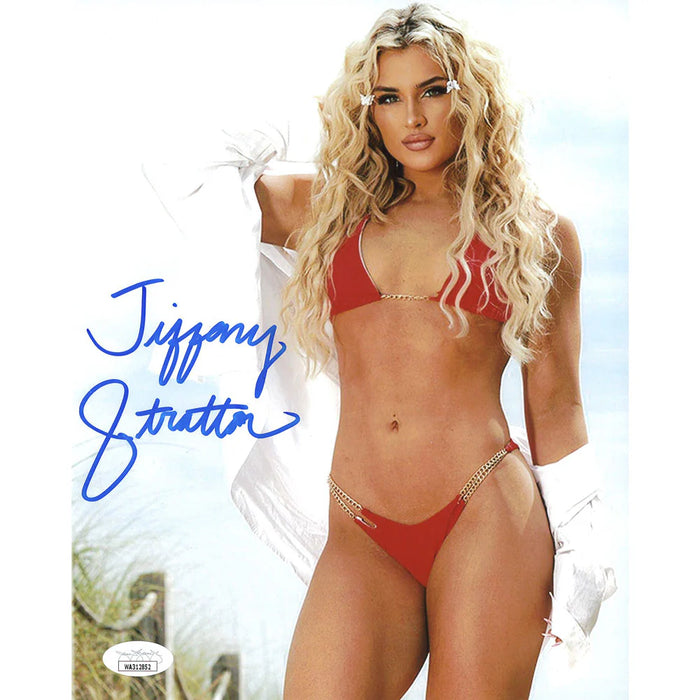 Tiffany Stratton Red Bikini White Shirt 8 x 10 Promo - JSA  Autographed