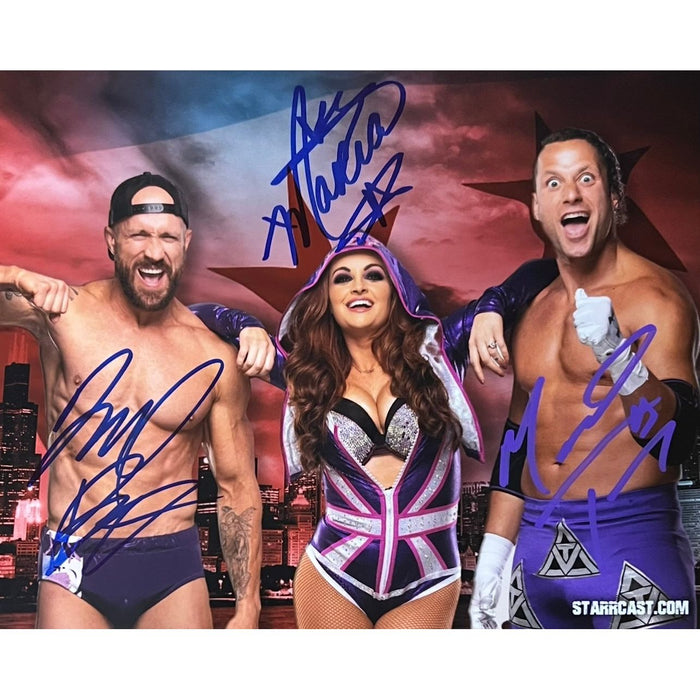 Mike Bennett , Maria & Matt Taven Starrcast Promo - Triple Autographed