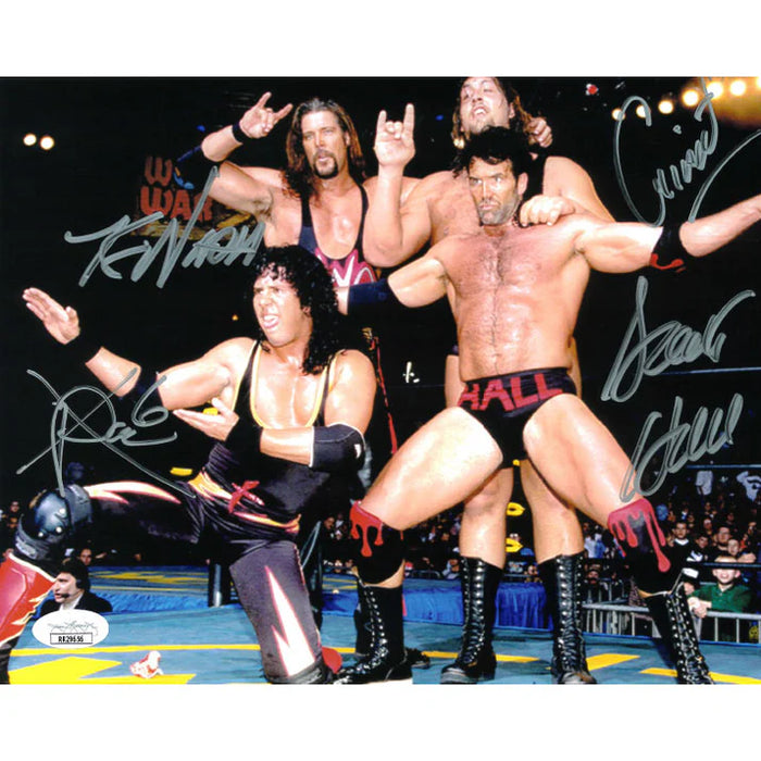nWo War World 3 8 x 10 Promo - JSA QUAD AUTOGRAPHED