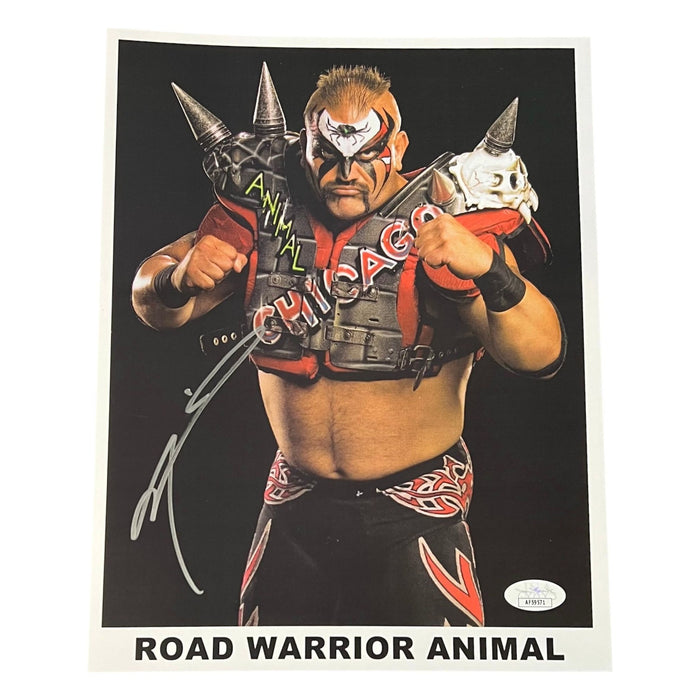 Road Warrior Animal 8.5x11 Promo - JSA Autographed