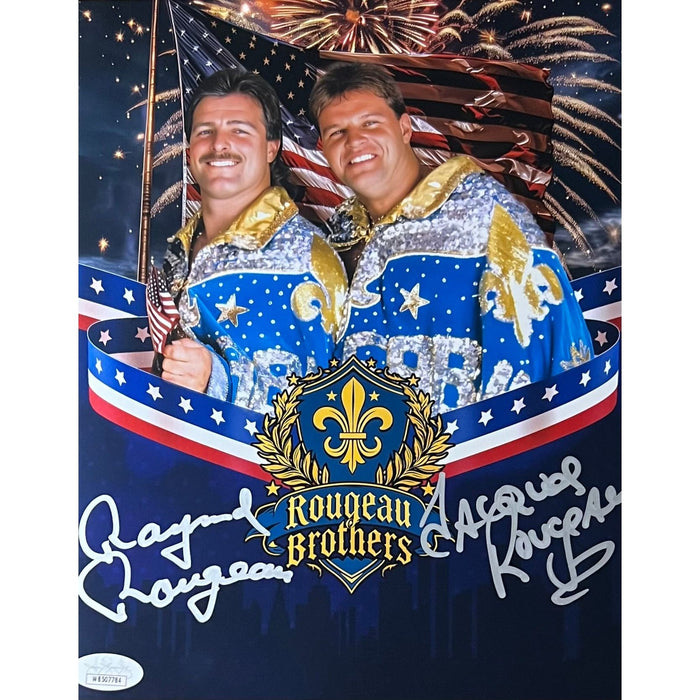 The Fabulous Rougeaus AsylumGFX METALLIC 8x10 Promo - JSA AUTOGRAPHED