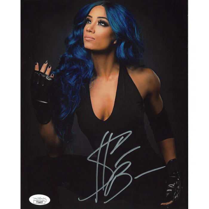 Sasha Banks Kneeling Undertaker 8 x 10 Promo - JSA AUTOGRAPHED