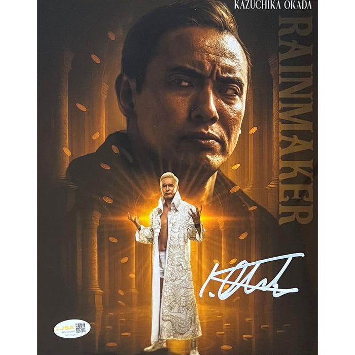 Kazuchika Okada Metallic 8 x 10 Promo - JSA AUTOGRAPHED