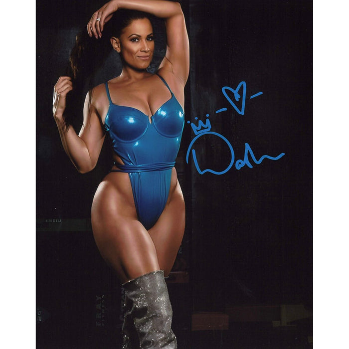 Dasha Blue One Piece Silver Boots 8 x 10 Promo  - Autographed