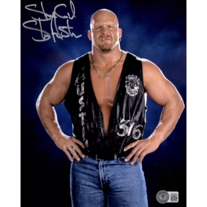 Stone Cold Steve Austin 8x10 Promo - Beckett Autographed