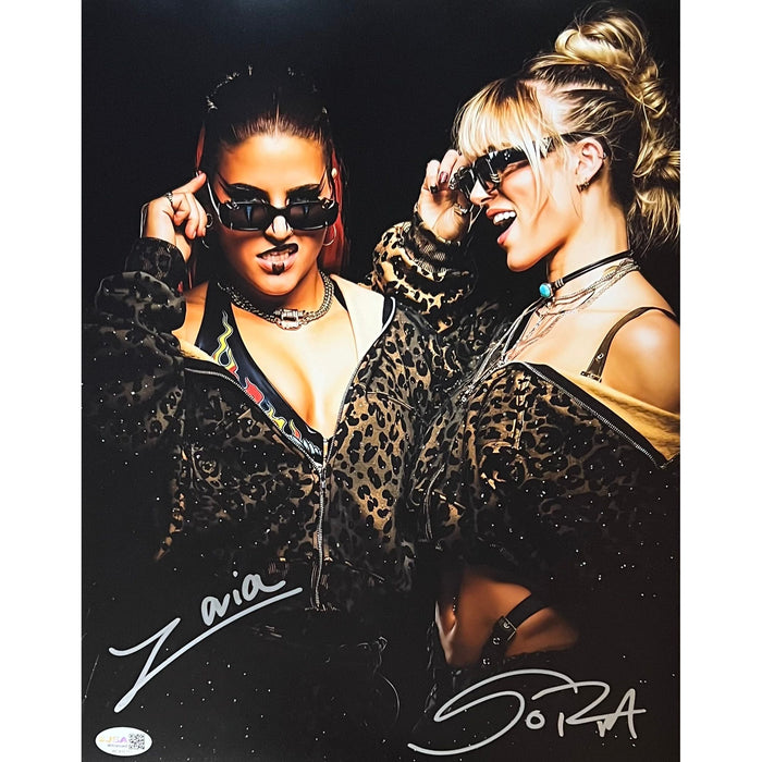 Sol Ruca & Zaria 11x14 Poster - JSA Dual Autographed