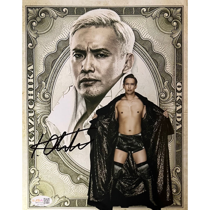 Kazuchika Okada Metallic 8 x 10 Promo - JSA Autographed