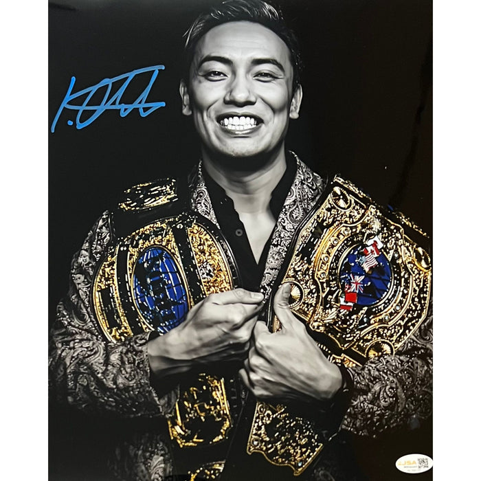 Kazuchika Okada Metallic 11 x 14 Poster  - JSA Autographed
