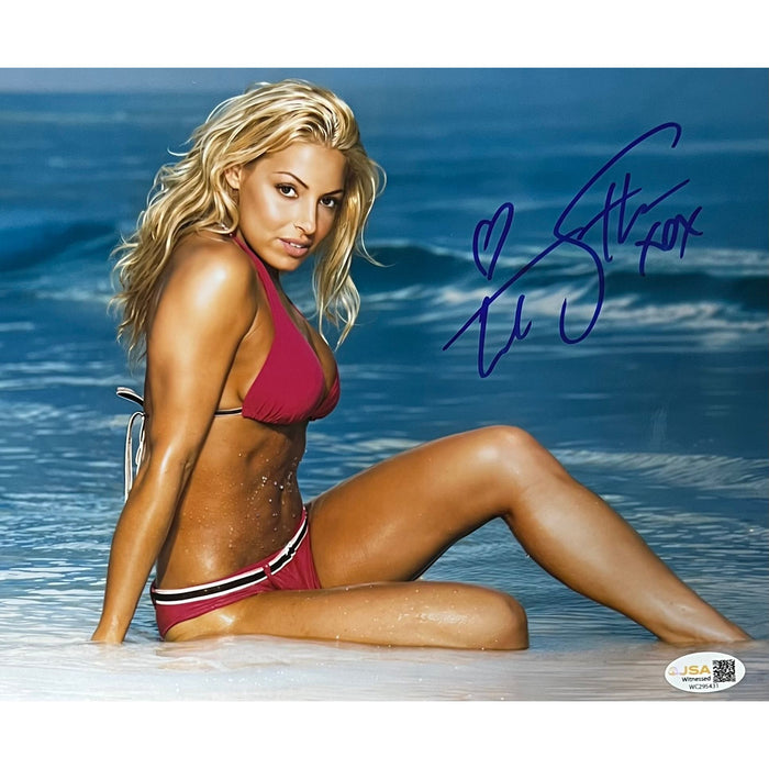 Trish Stratus Metallic 8x10 Promo - JSA Autographed