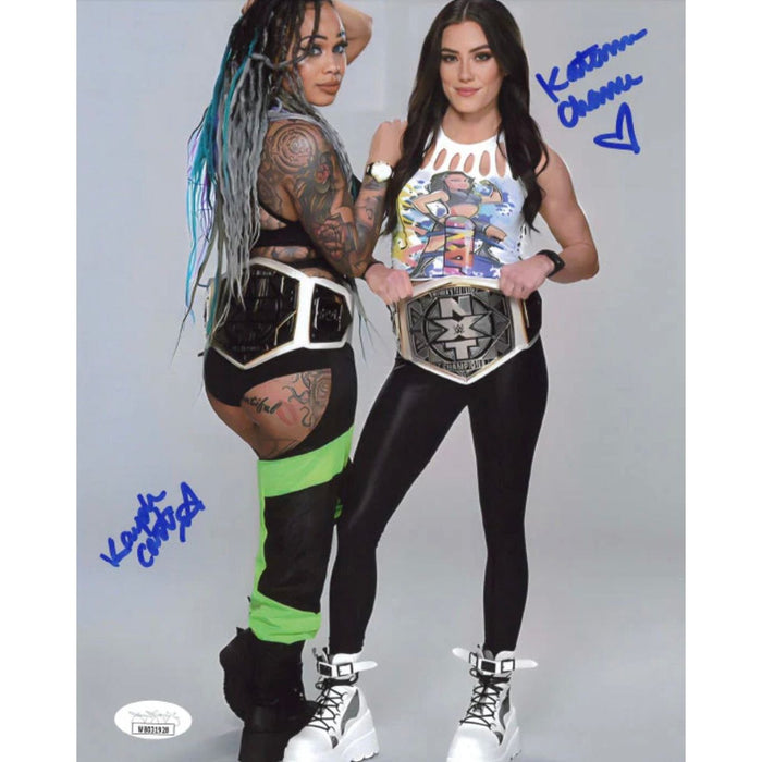 Kayden Carter & Katana Chance NXT WTTT 8 x 10 Promo - JSA DUAL AUTOGRAPHED