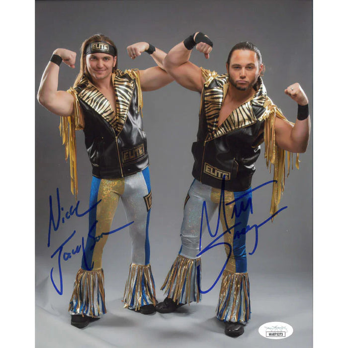 Young Bucks Golden Elite Gear 8 x 10 Promo - JSA DUAL AUTOGRAPHED