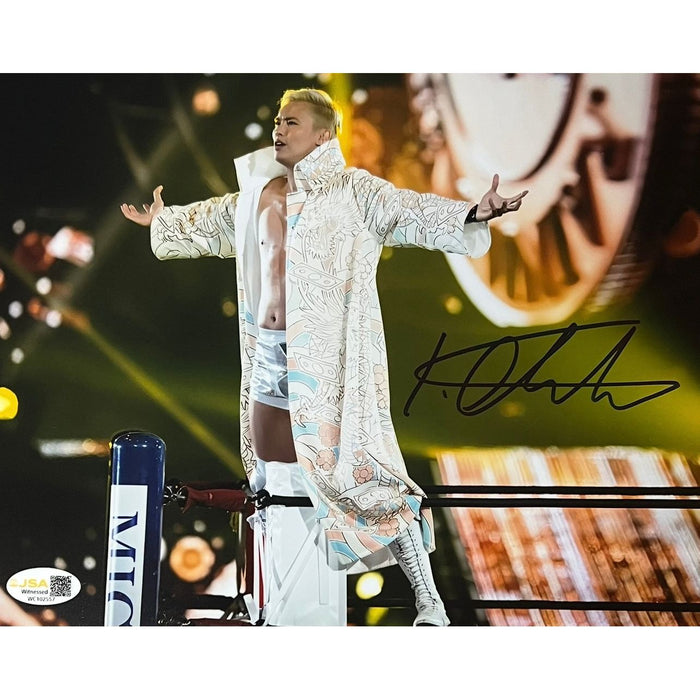 Kazuchika Okada White Robe 8 x 10 - JSA Autographed