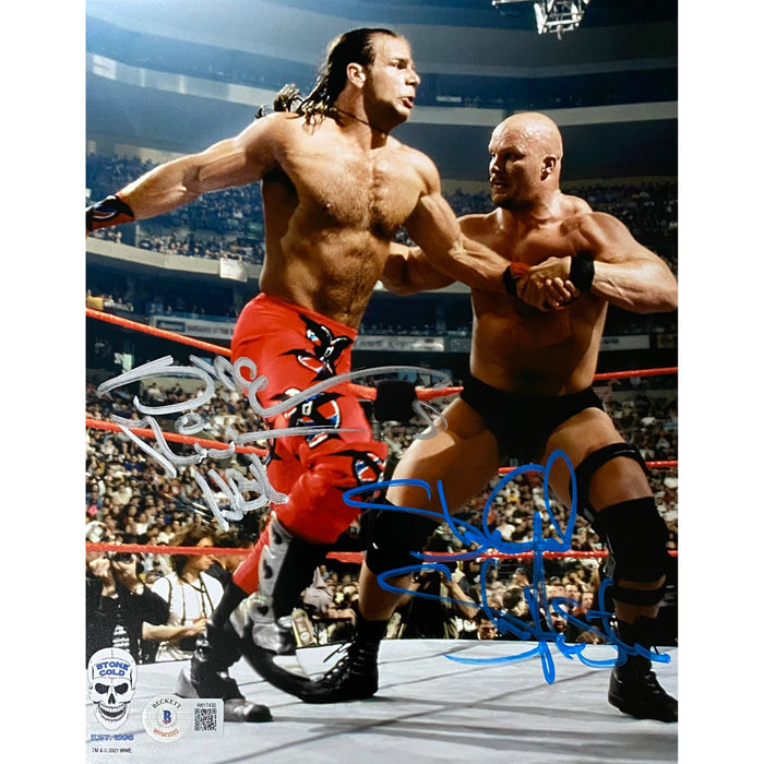 Stone Cold Steve Austin & Shawn Michaels Promo - Beckett Dual Autographed