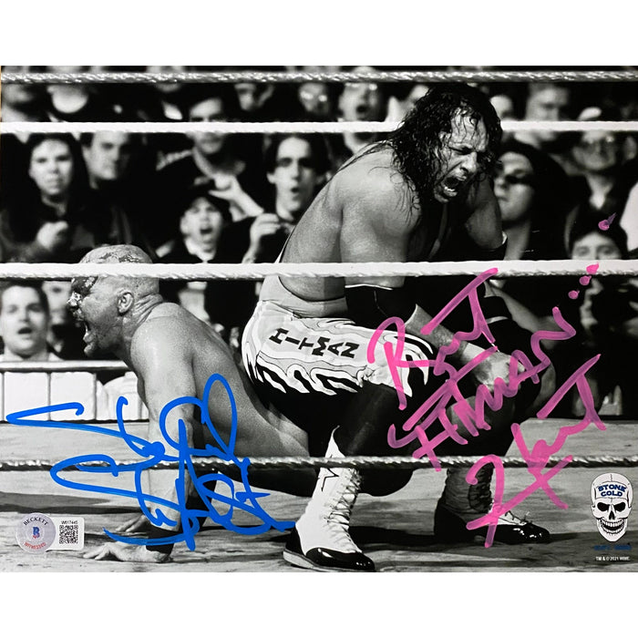 Stone Cold Steve Austin & Bret Hart Promo - Beckett Dual Autographed