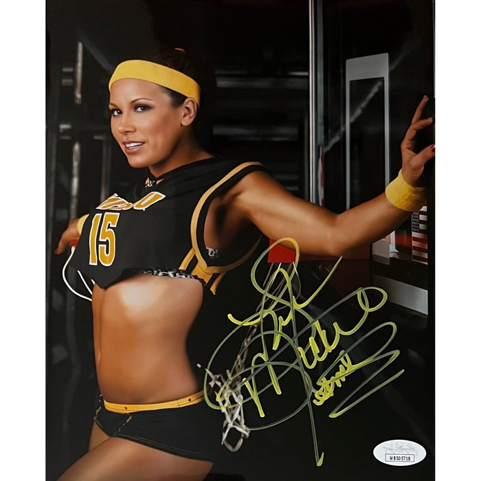 Mickie James Metallic 8x10 - JSA Autographed