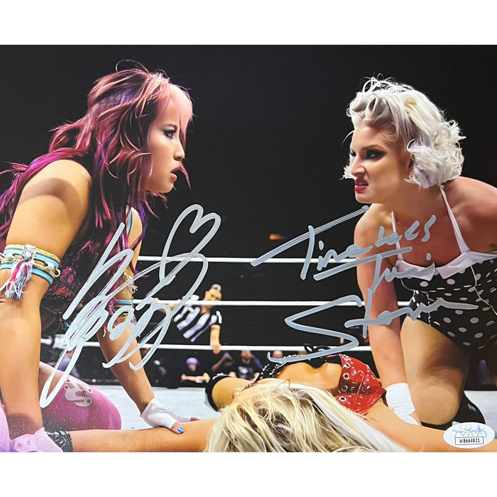 Mina Shirakawa & Timeless Toni Storm 8x10 Promo - JSA Dual Autographed