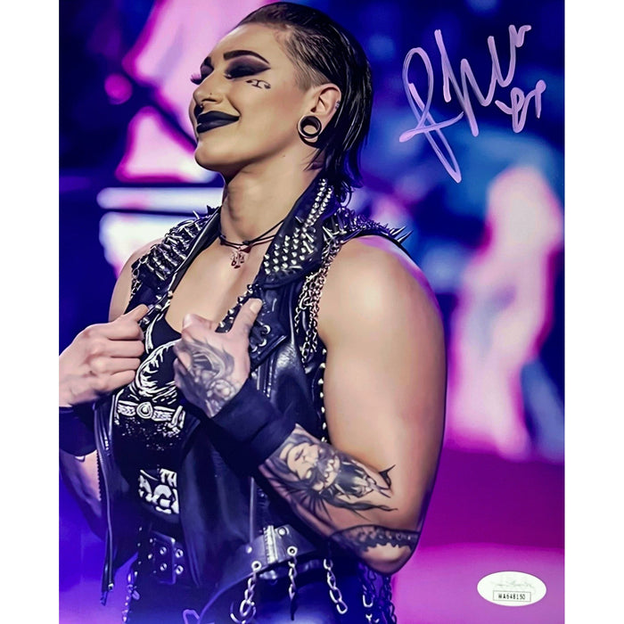 Rhea Ripley Metallic 8x10 Promo - JSA Autographed