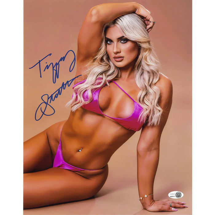 Tiffany Stratton Pink Bikini Arm up 8x10 - JSA Autographed