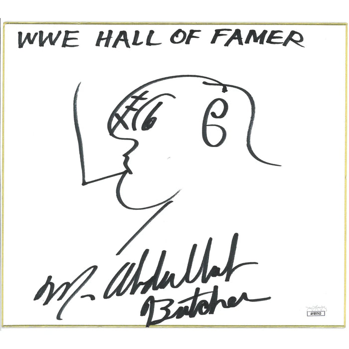 Abdullah the Butcher Shikishi Board - JSA AUTOGRAPHED