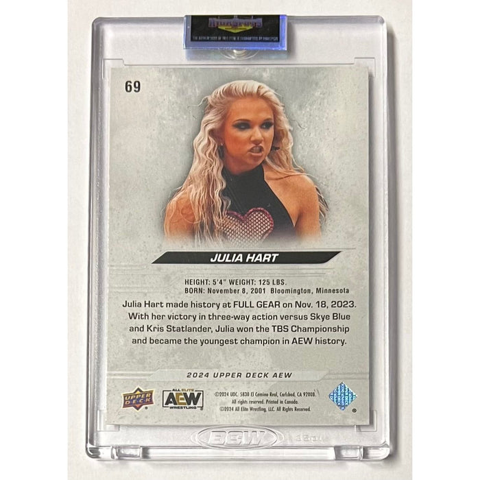 AEW - Julia Hart Upper Deck Trading Card - Autographed