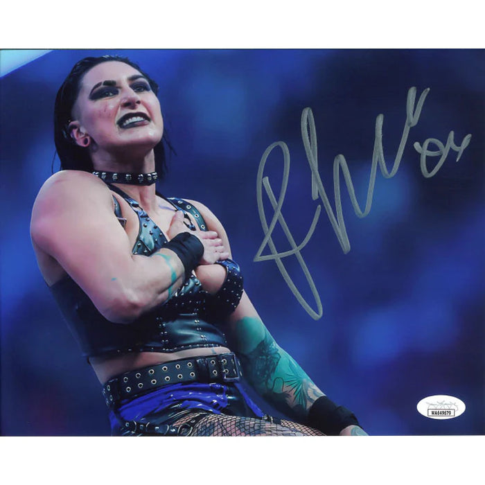 Rhea Ripley Hand on Chest 8 x 10 Promo - JSA AUTOGRAPHED