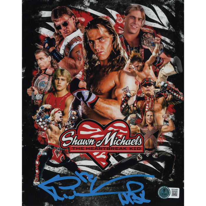 Shawn Michaels AsylumGFX METALLIC 8 x 10 Promo - BECKETT AUTOGRAPHED