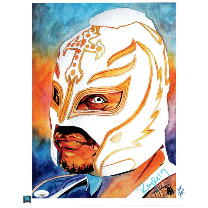 Rey Mysterio Lucha Glory Schamberger 11 x 14 Poster - JSA Autographed