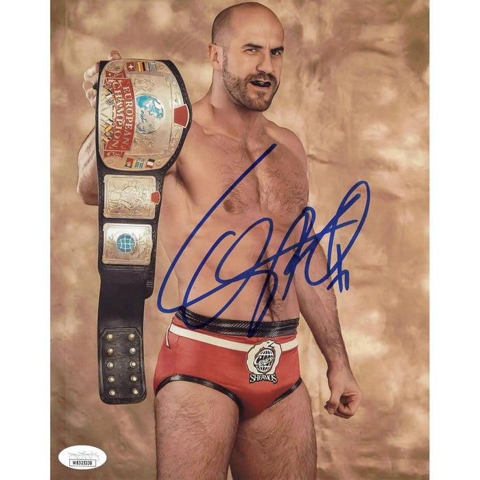 Cesaro European Title 8 x 10 Promo - JSA AUTOGRAPHED