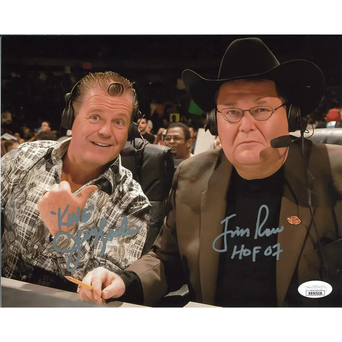 Jim Ross & Jerry Lawler Thumbs Up 8 x 10 Promo - JSA DUAL AUTOGRAPHED