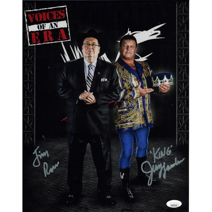 Jim Ross & Jerry Lawler Voices Of An Era AsylumGFX METALLIC 11 x 14 Poster - JSA DUAL AUTOGRAPHED