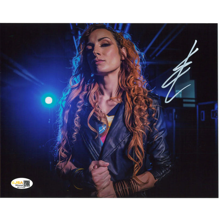 Becky Lynch Holding Thumb 8x10  - JSA Autographed