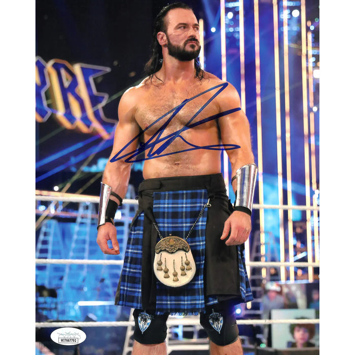 Drew McIntyre Blue Kilt 8 x 10 Promo - JSA AUTOGRAPHED