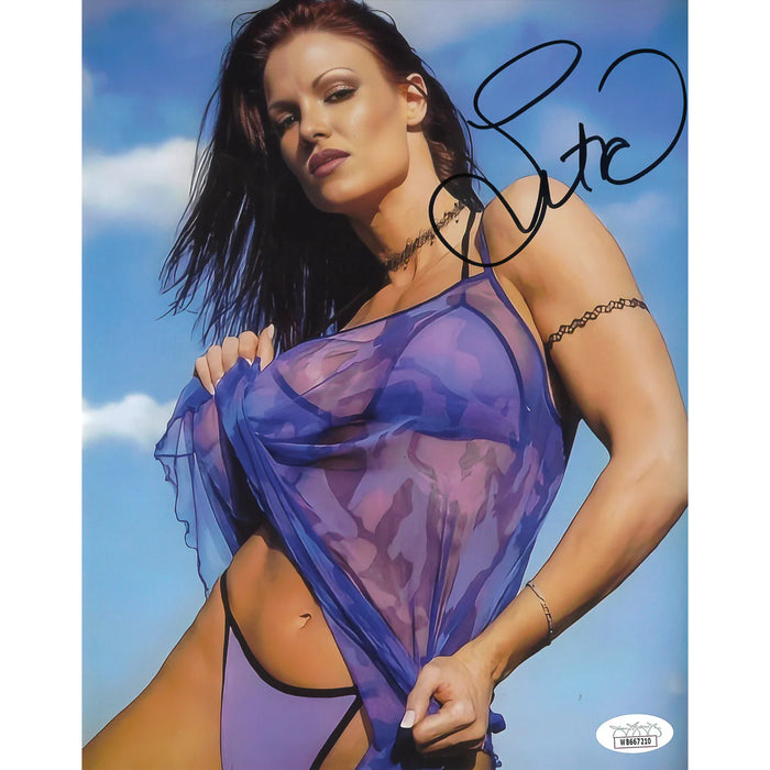 Lita Purple Bikini 8 x 10 Promo - JSA AUTOGRAPHED