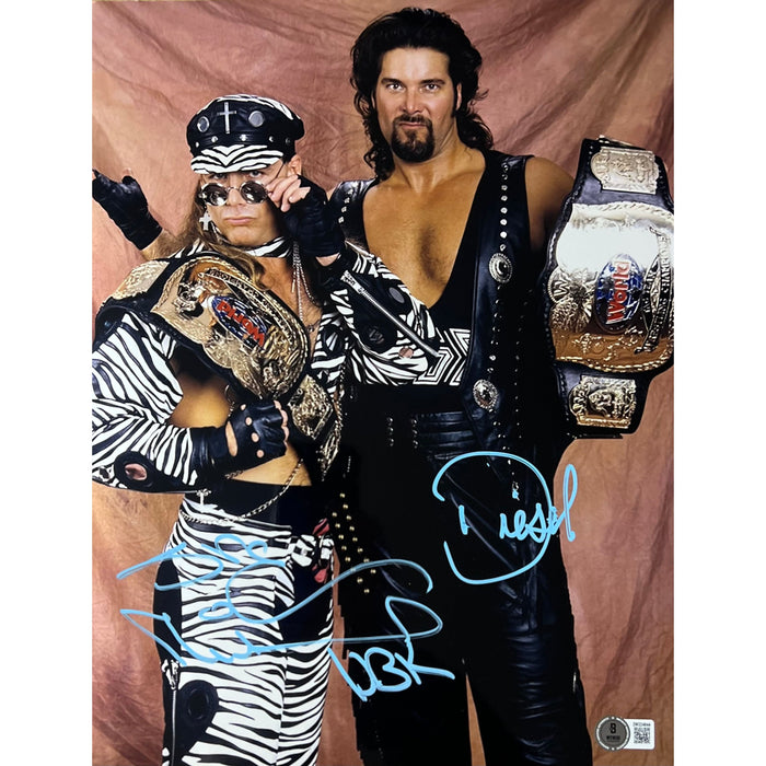 Shawn Michaels & Diesel Metallic 11 x 14 Poster - Beckett Autographed ( LTP )
