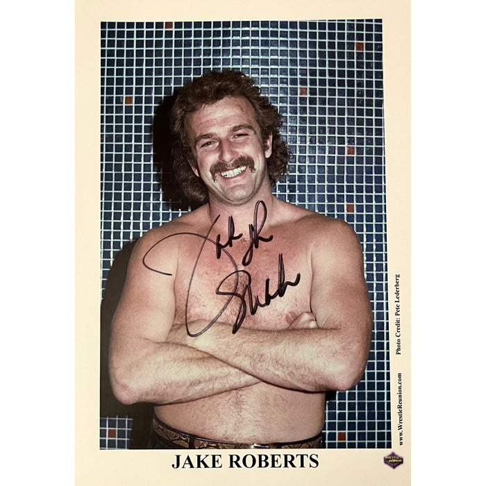 Jake The Snake Roberts Promo - Autographed