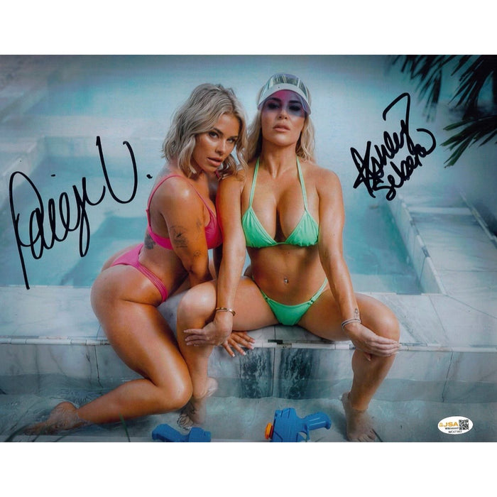 Paige VanZant & Ashley Sebera 11x14 Metallic Poster - JSA Dual Autographed