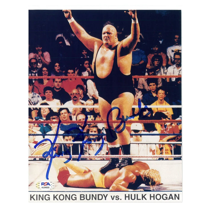 King Kong Bundy 8x10 Promo - PSA Autographed
