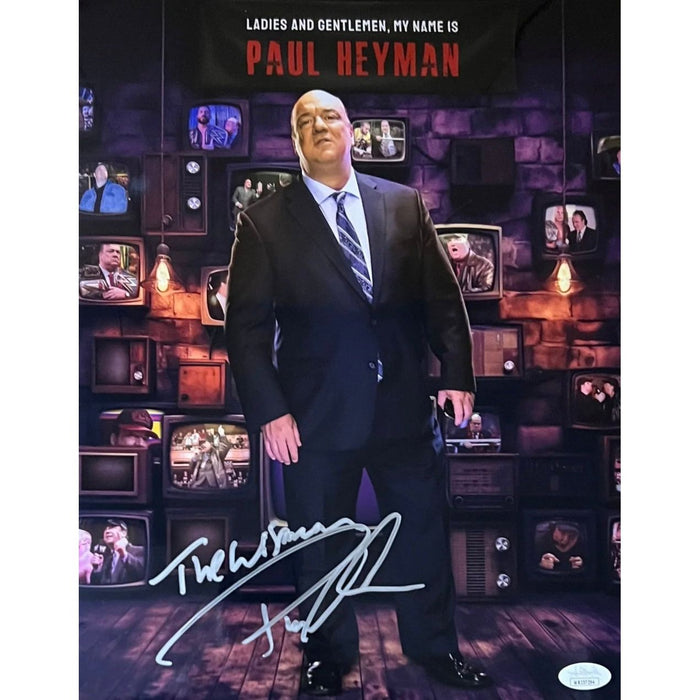 Paul Heyman Metallic Promo  - JSA Autographed