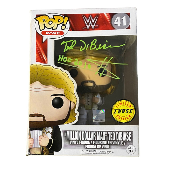 Million Dollar Man Ted Dibiase Chase Funko Pop Figure - JSA Autographed