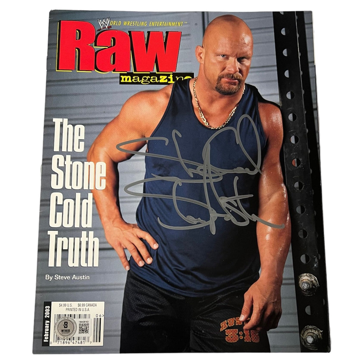 Stone Cold Steve Austin Raw Magazine - Beckett Autographed — Highspots UK