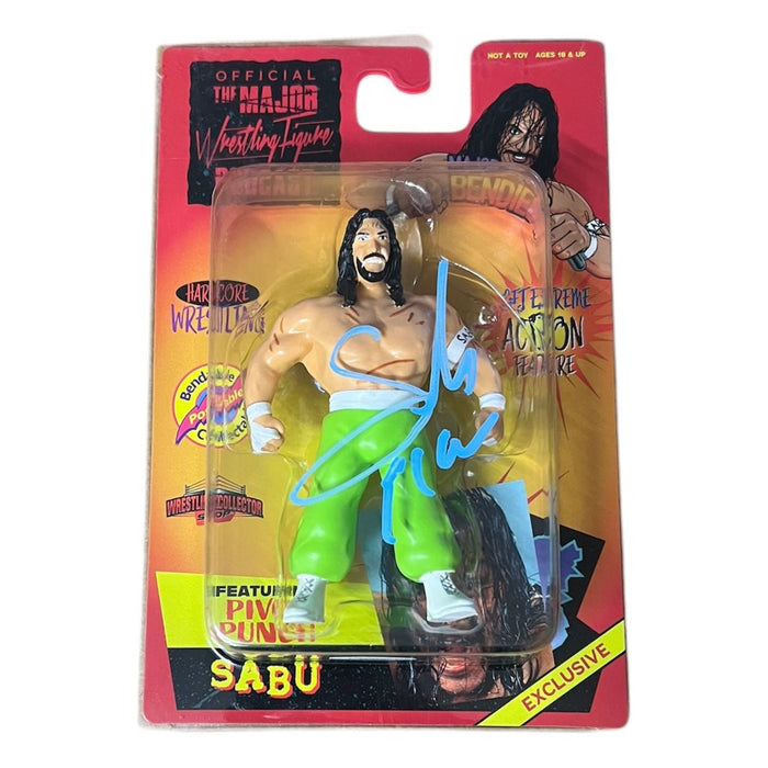 Major Wrestling Figure Podcast MWFP Bendies Sabu Extreme Exclusive - JSA Autographed