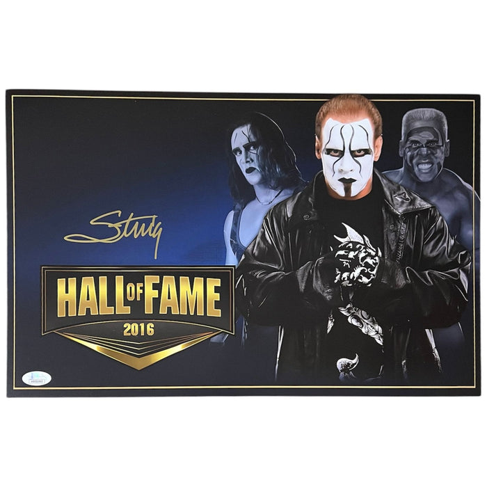 Sting Hall of Fame 11 x 17 Poster - JSA Autographed