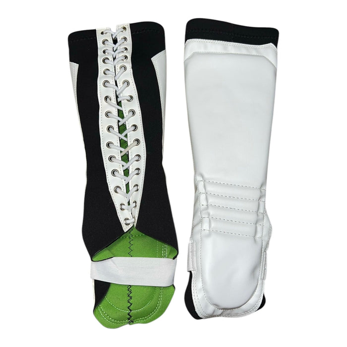 White & Black on Lace-Up Black Kickpads