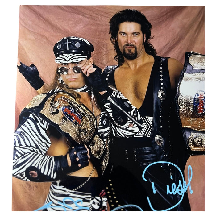 Shawn Michaels & Diesel Metallic 11 x 14 Poster - Beckett Autographed ( LTP )