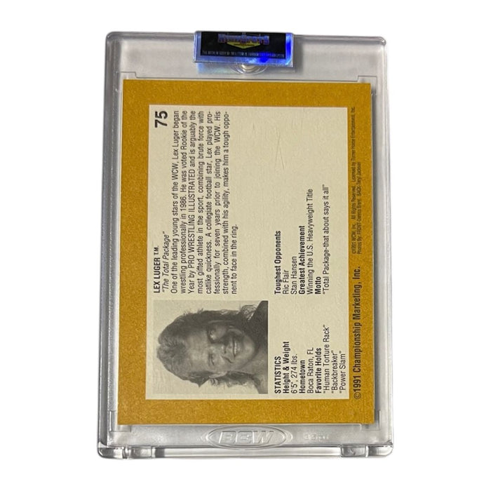 Lex Luger WCW 1991 Trading Card - Autographed