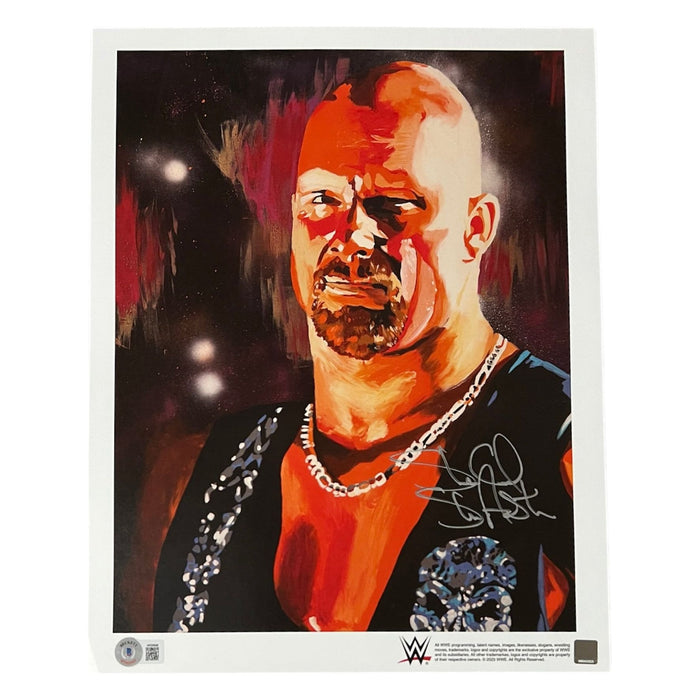 Stone Cold Steve Austin 11x14 Poster - Beckett Autographed