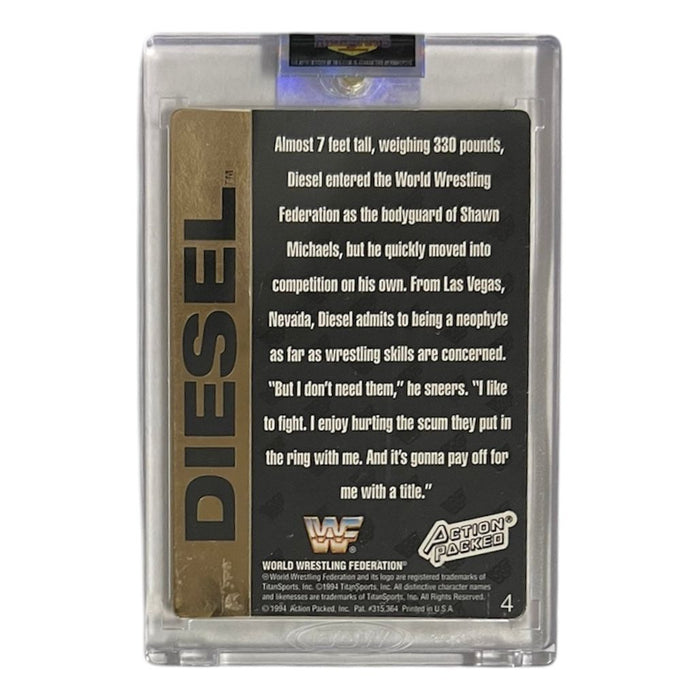 Diesel - WWF Action Packed 1994 Trading Card - Autographed