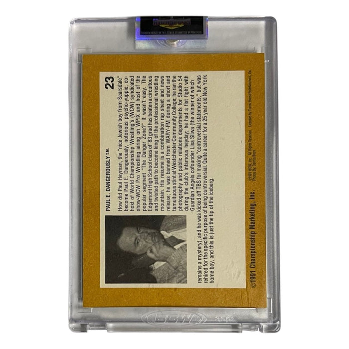 Paul E Dangerously WCW 1991 Trading Card - Autographed